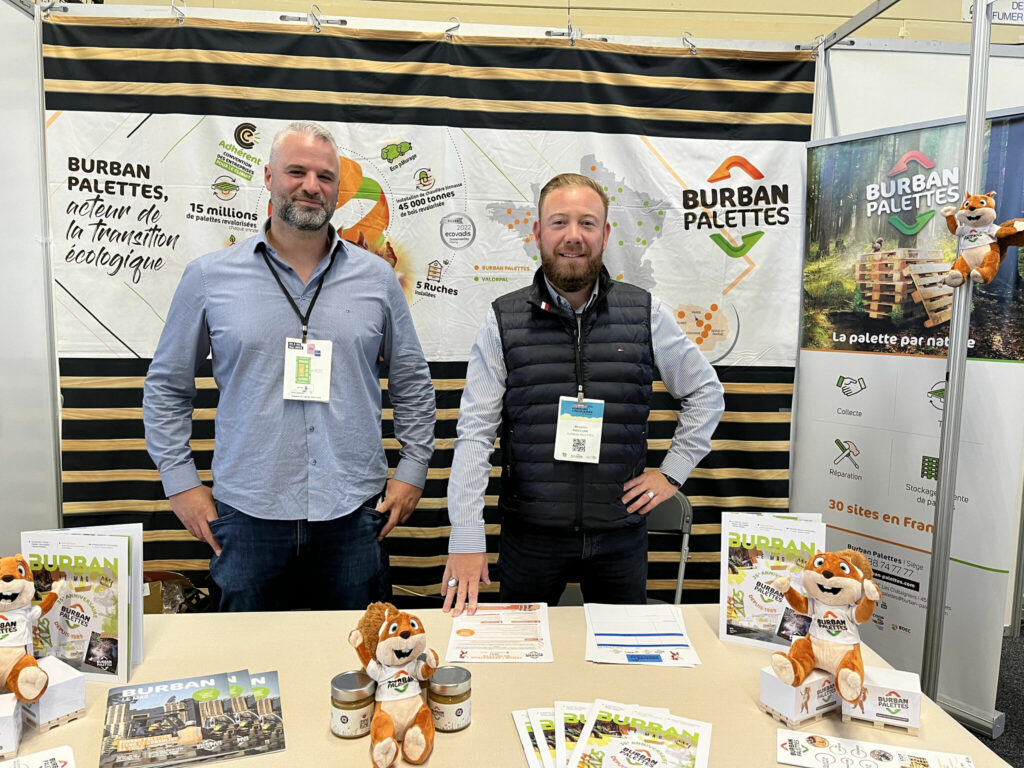 L'équipe commerciale de Burban Palette au salon Horizons Circulaires de Riom (63)