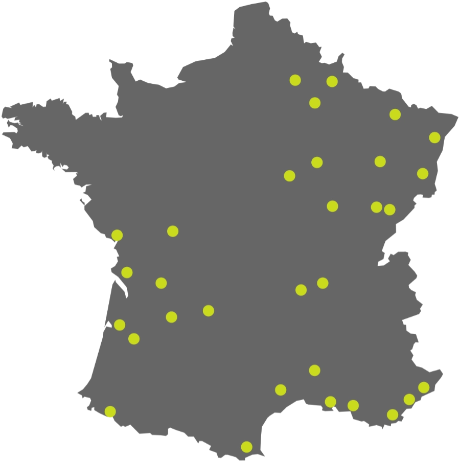 Carte des agences Burban Palettes