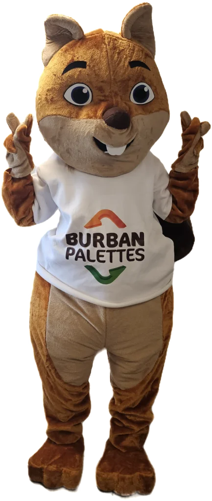 Mascotte Burby Burban Palettes